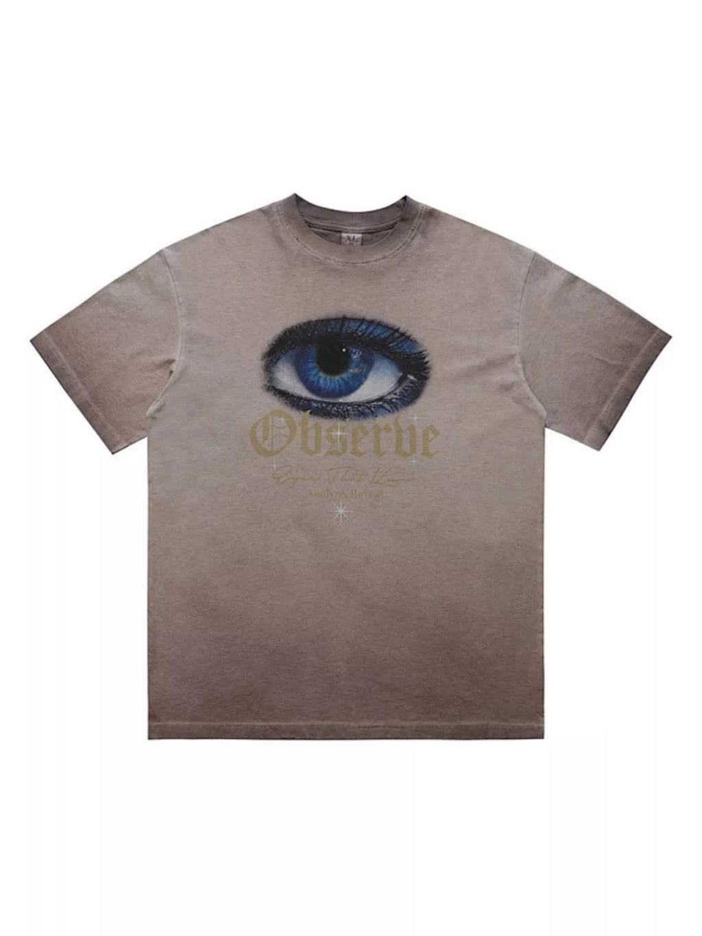 Men's Oversized Eye Graphic Short Sleeve T-Shirt
