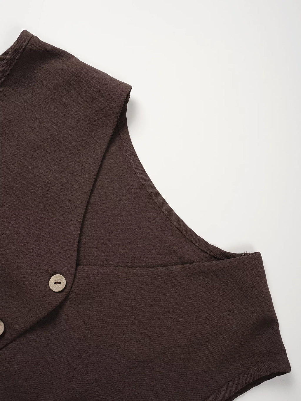 Button-Down Vest & Wide Leg Pants Set