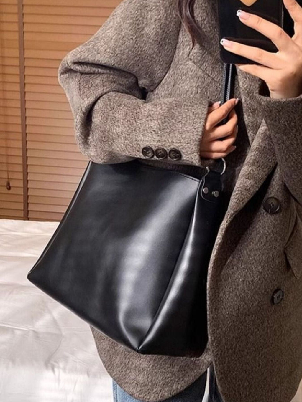 PU Leather Shoulder Bag