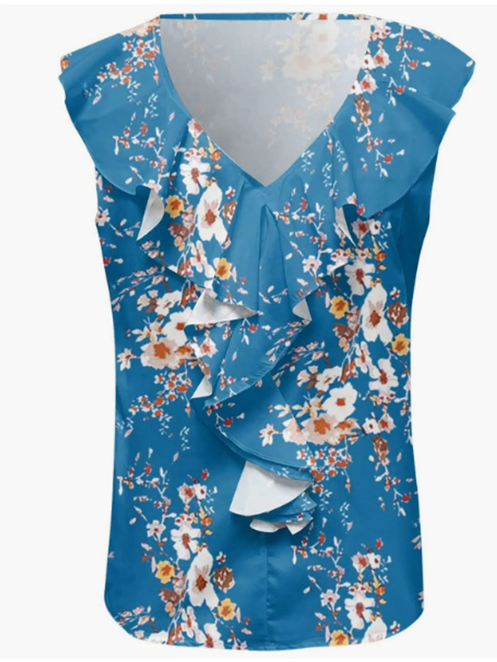 Printed V-Neck Tank
