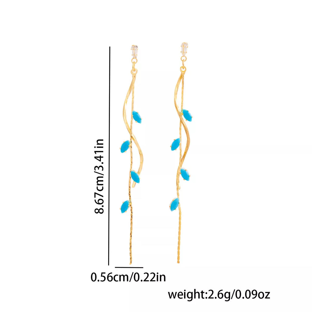 18K Gold-Plated Chain Drop Earrings