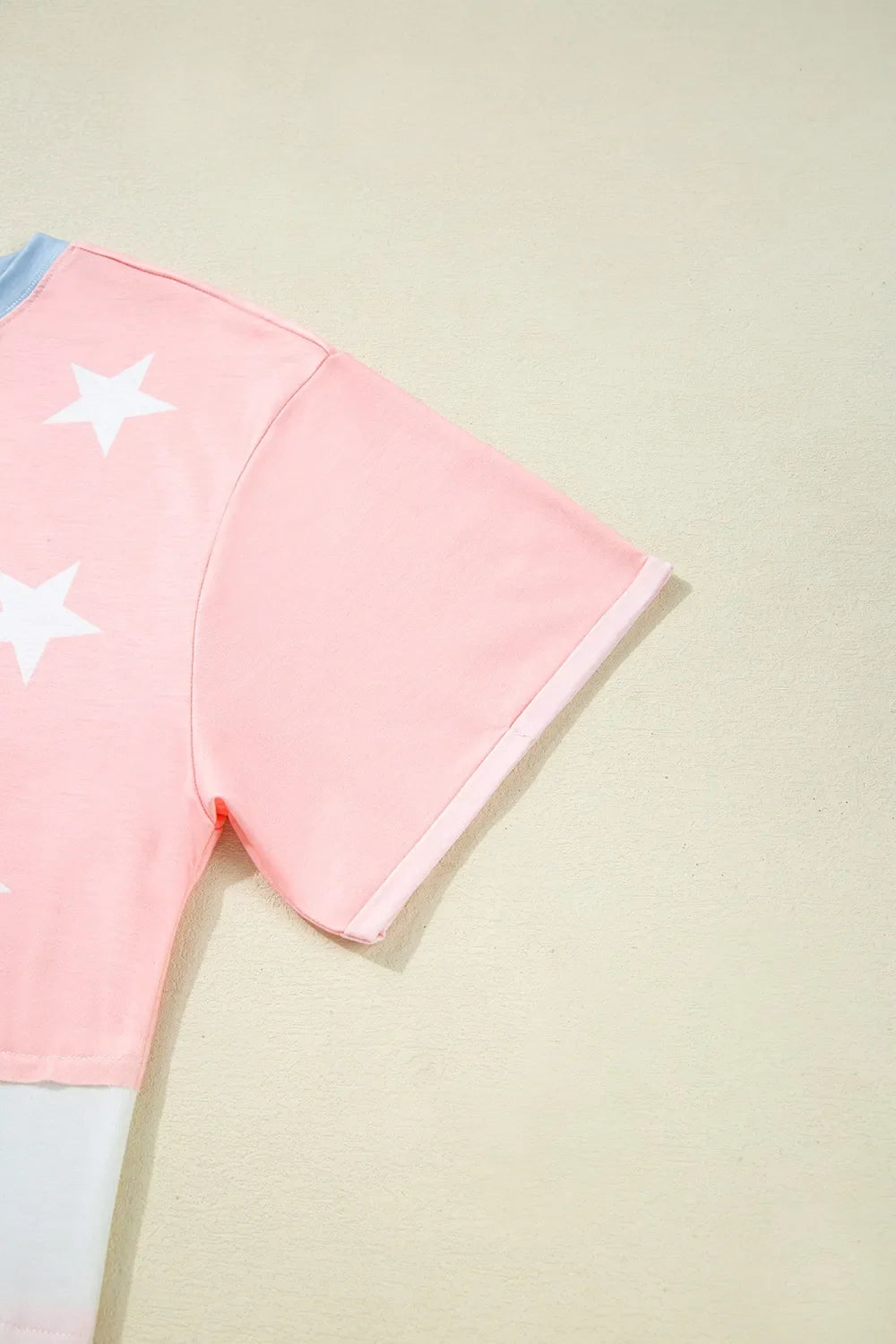 Patriotic Star Color Block T-Shirt
