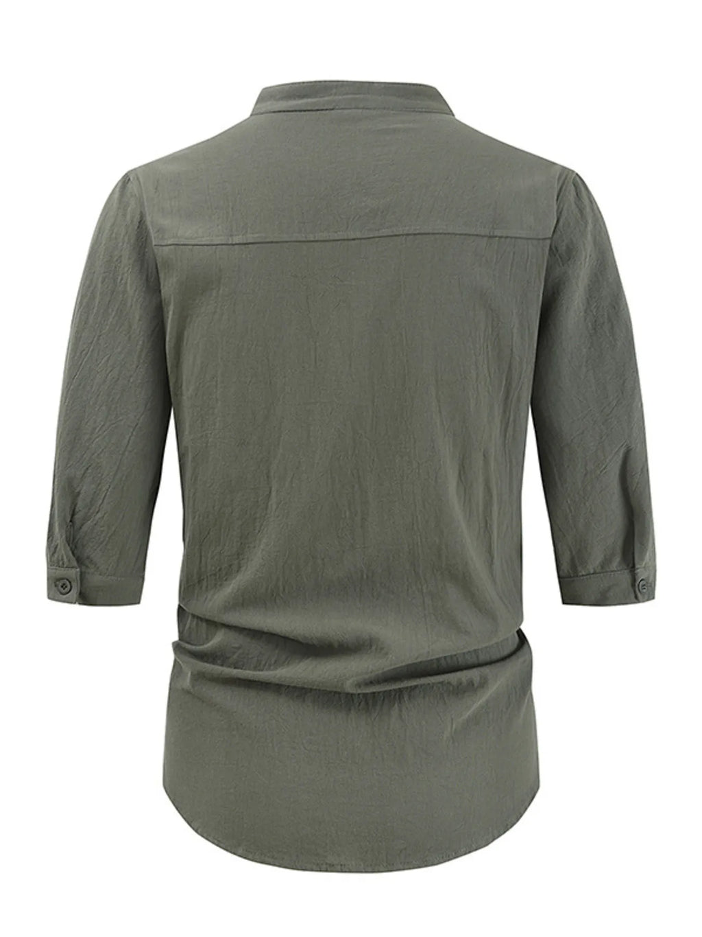 Men's Plus Size Button Down Half Sleeve Shirt