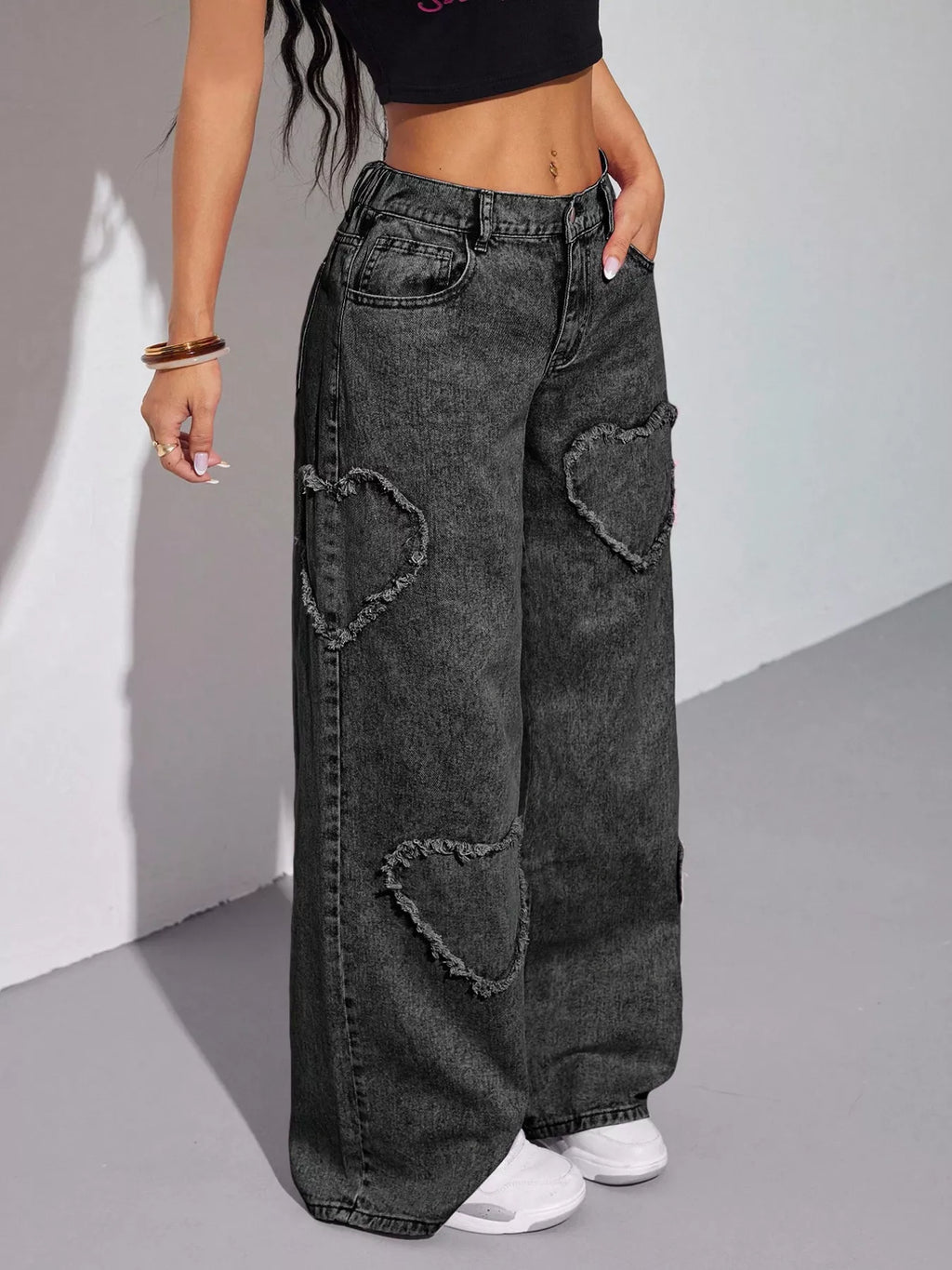 Heart Wide Leg Jeans