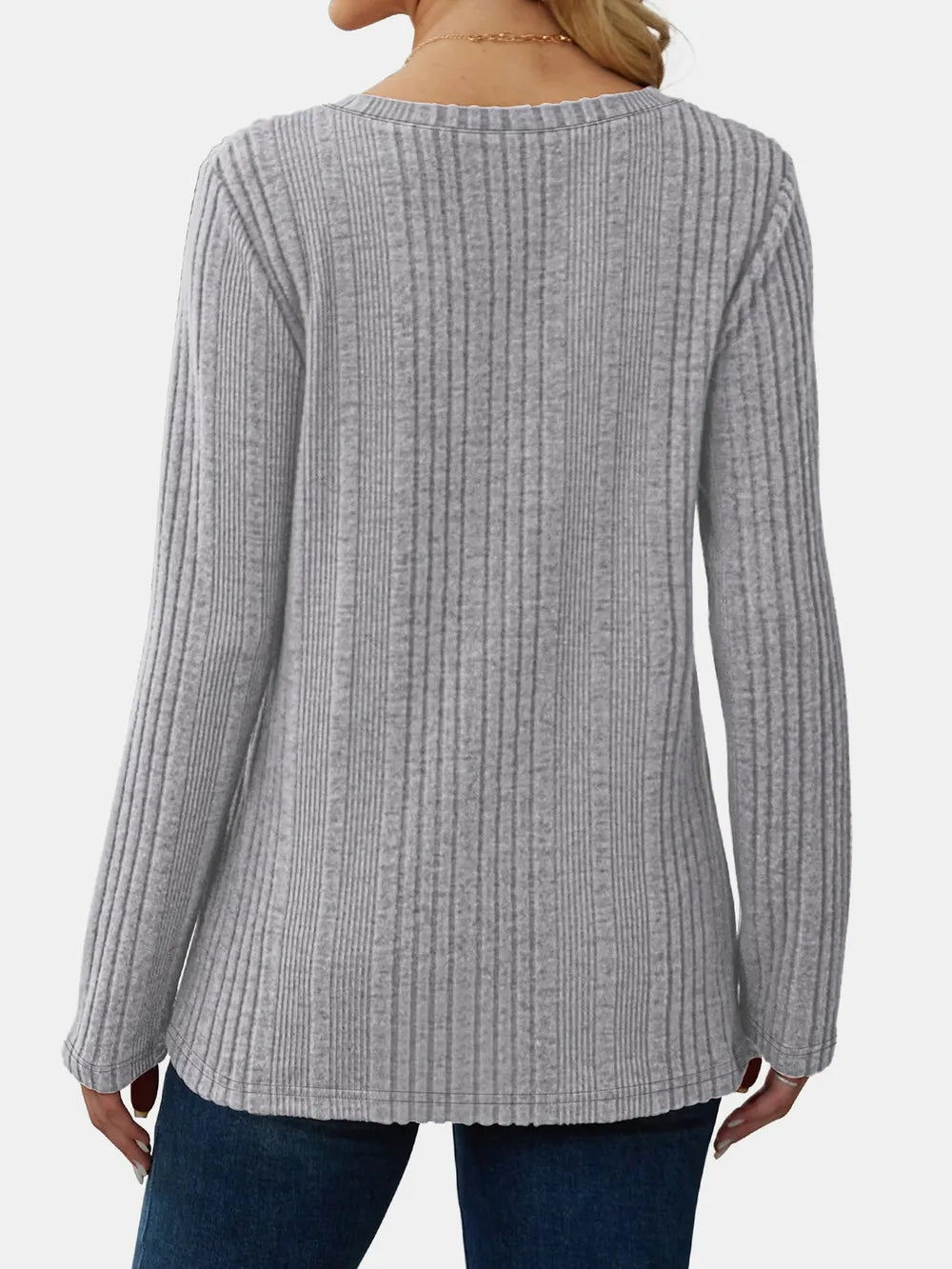 V-Neck Long Sleeve T-Shirt