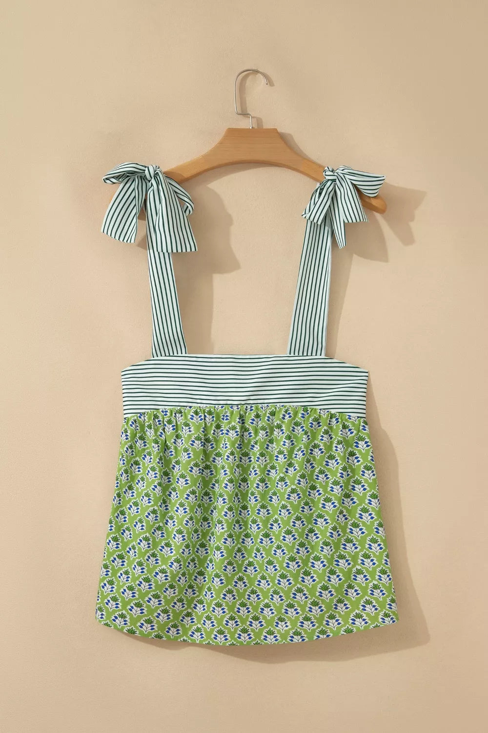 Tie-Strap Floral Print Tank