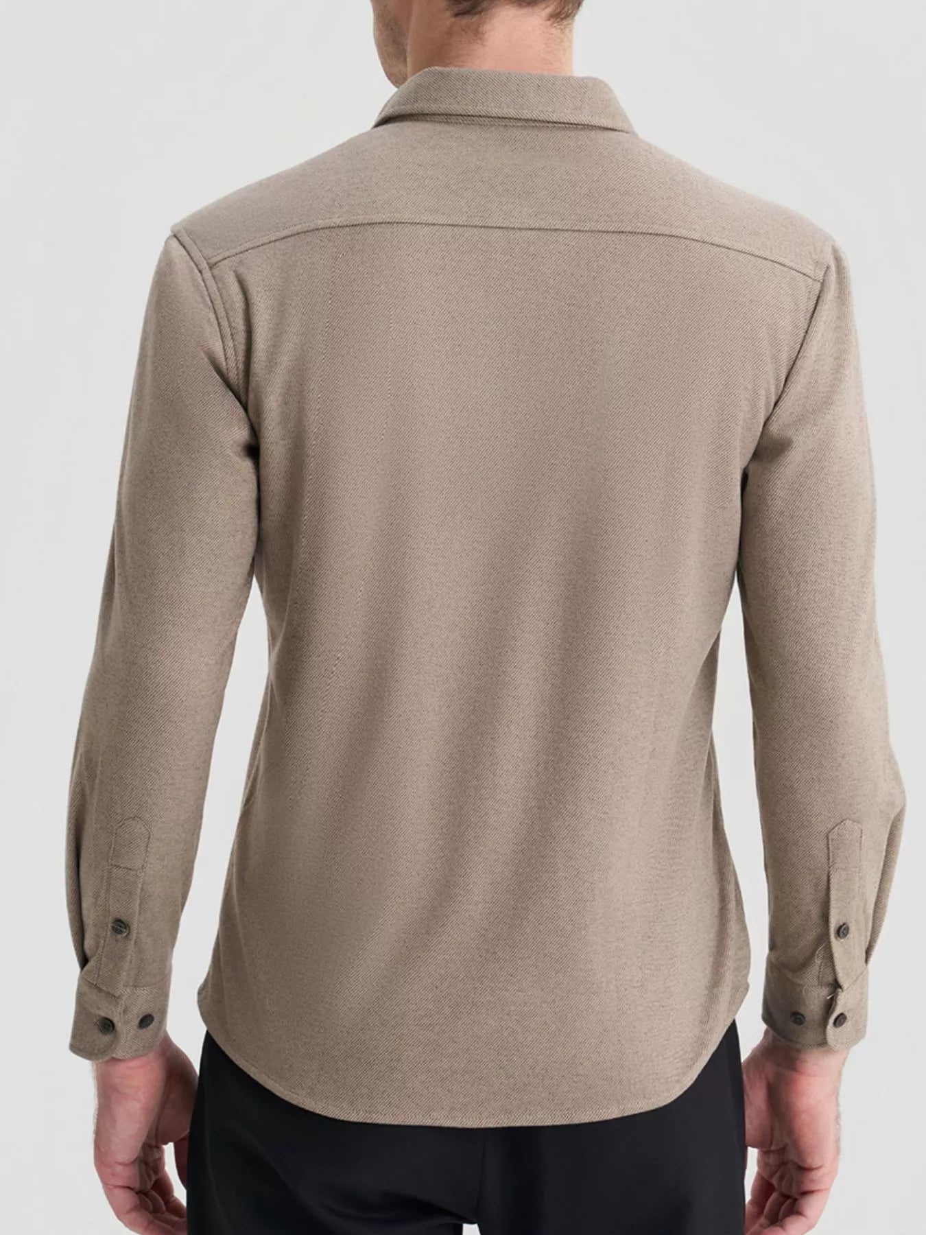Men's Plus Size Casual Long Sleeve Button-Down Shirt