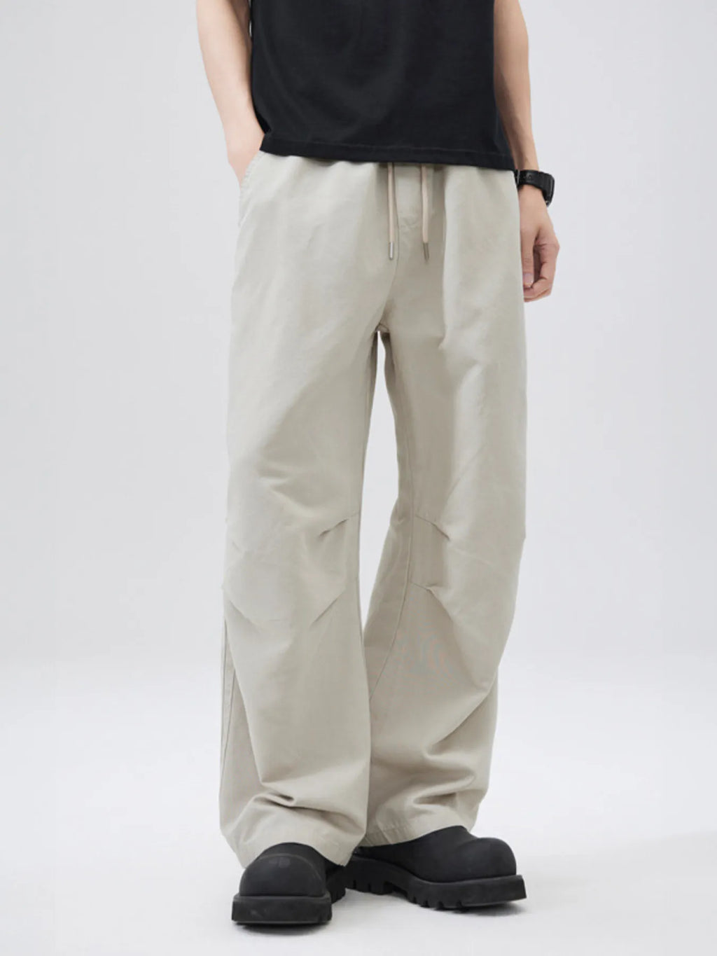 Men's Full Size Wide Leg Drawstring Pants Plus Size