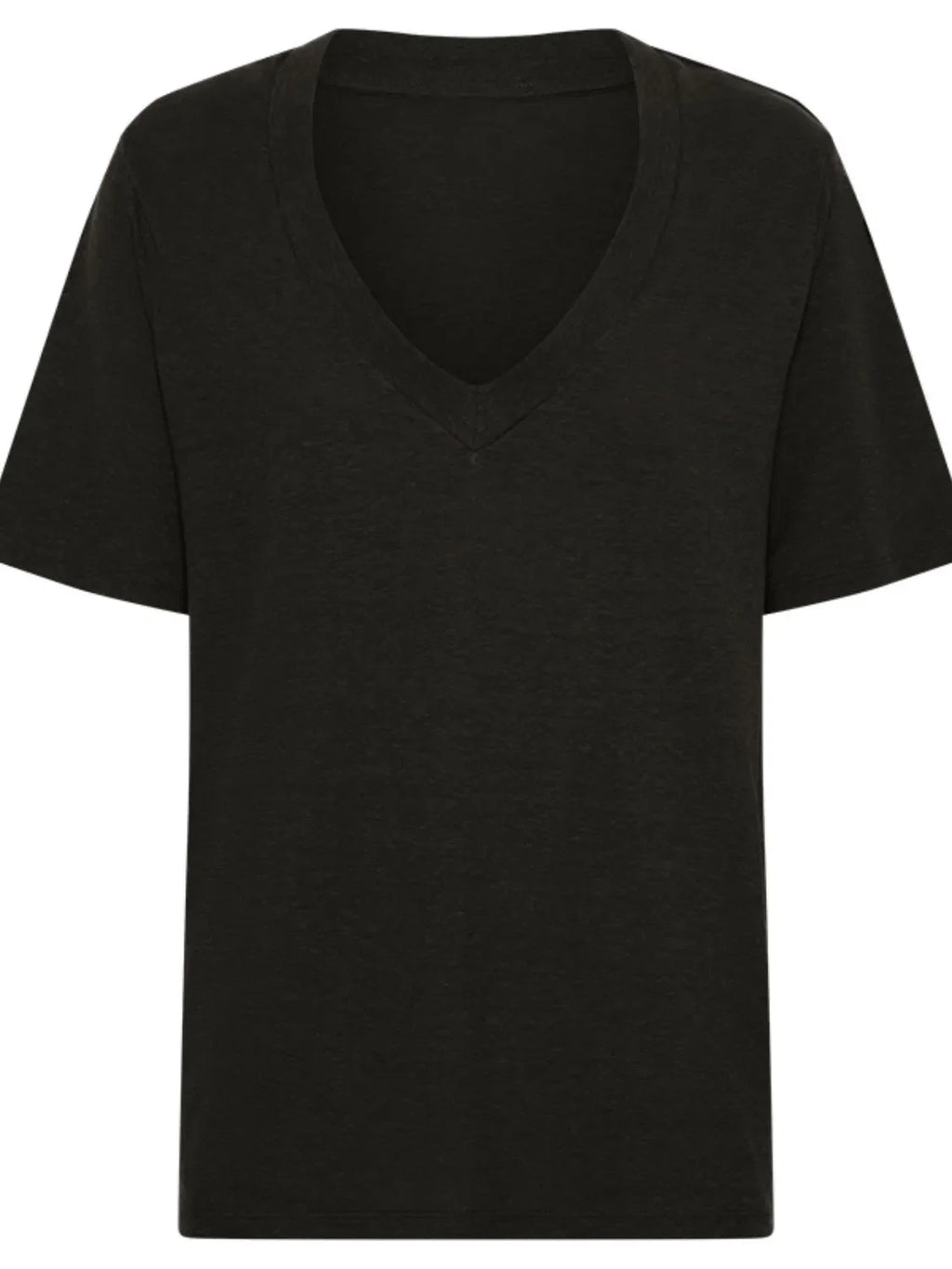 Solid V-Neck Short Sleeve T-Shirt