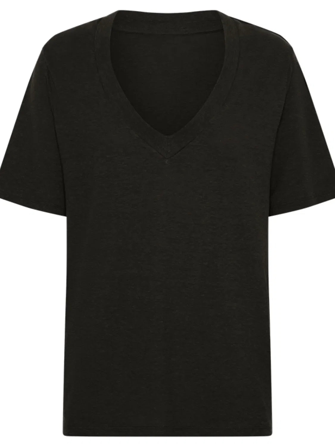 Solid V-Neck Short Sleeve T-Shirt