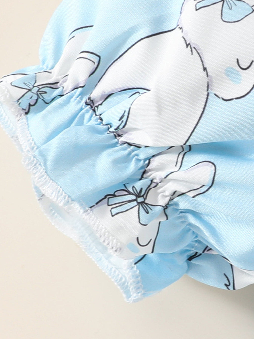 Children's Bunny Print Smocked Dress & Headband Set