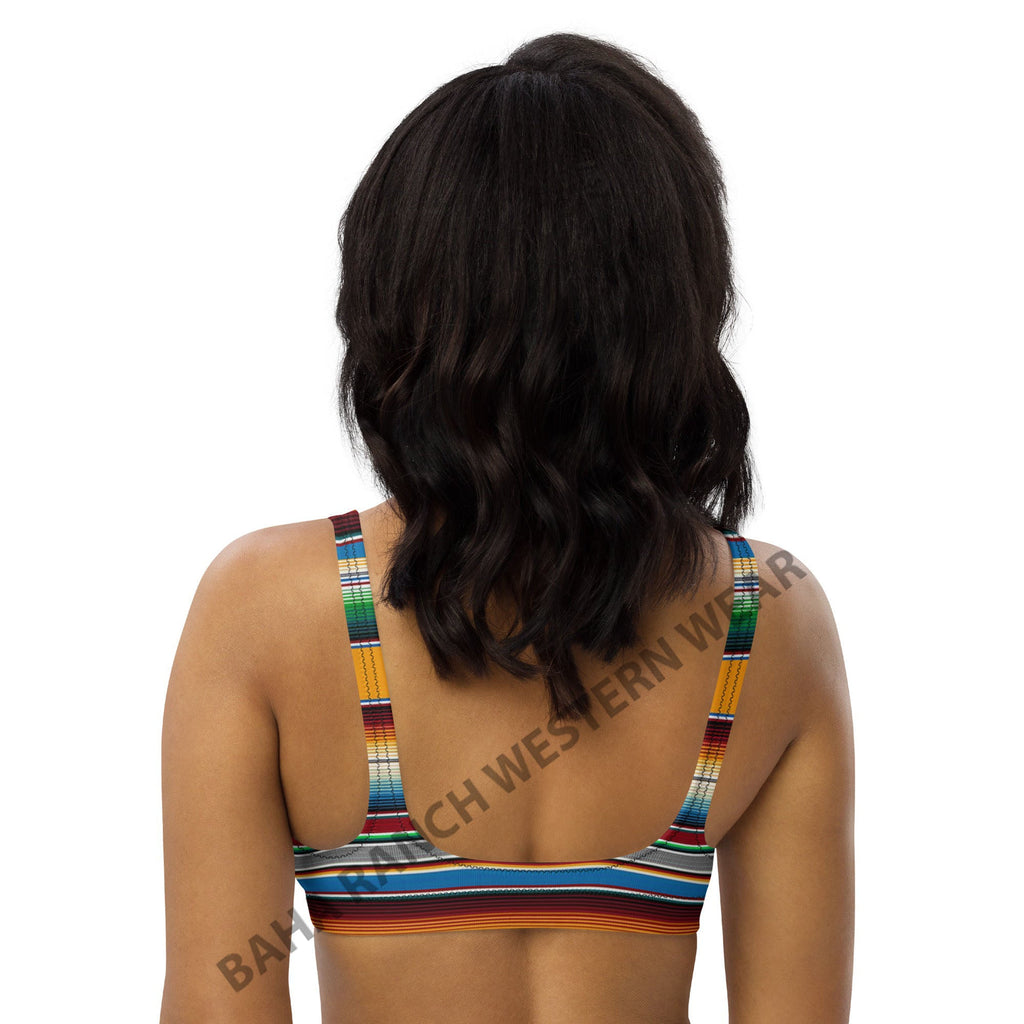 Baha Ranch Yeehaw Mustard Serape Bikini Top