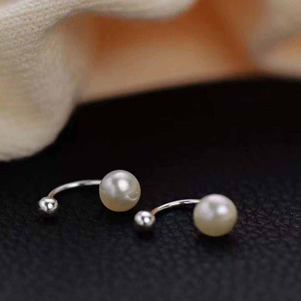 925 Sterling Silver Pearl Stud Earrings