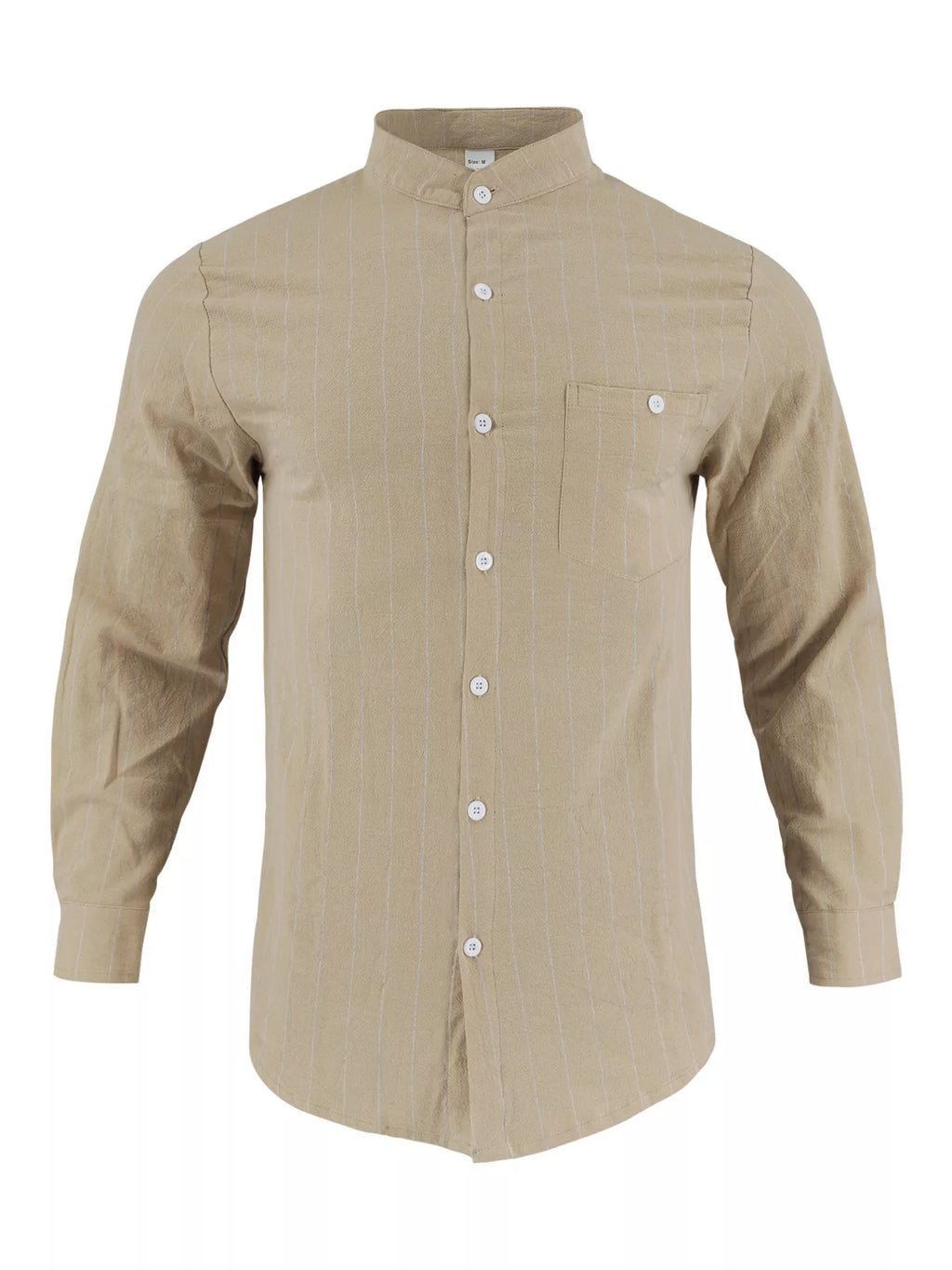 Men's Full Size Striped Button Up Shirt Plus Size