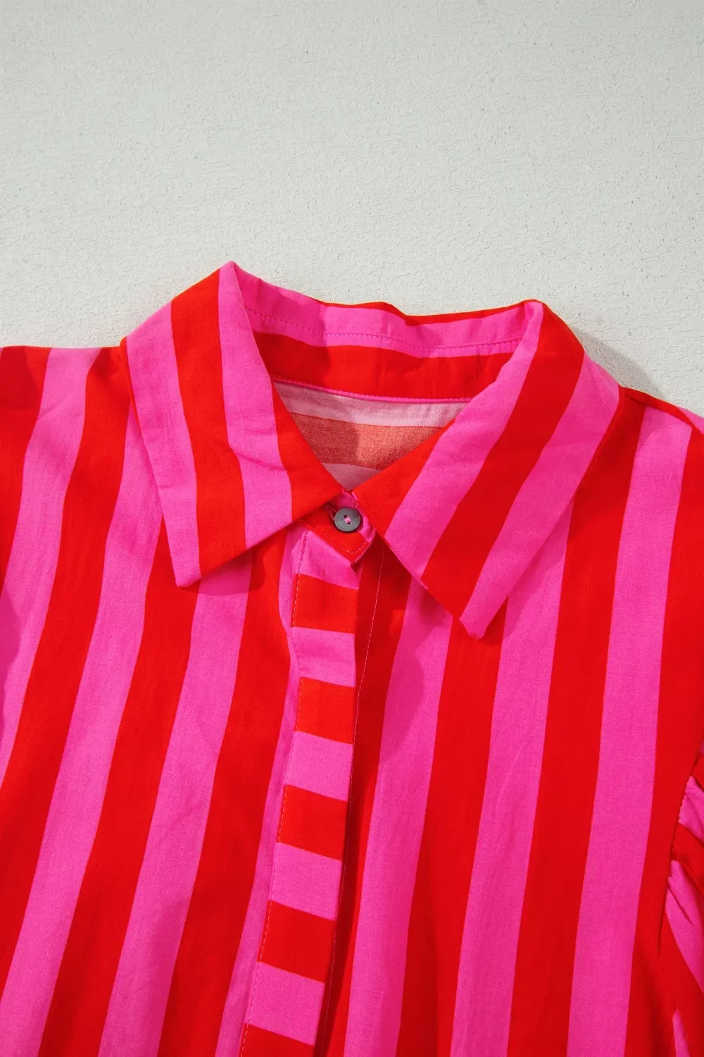 Stripe Puff Sleeve Blouse
