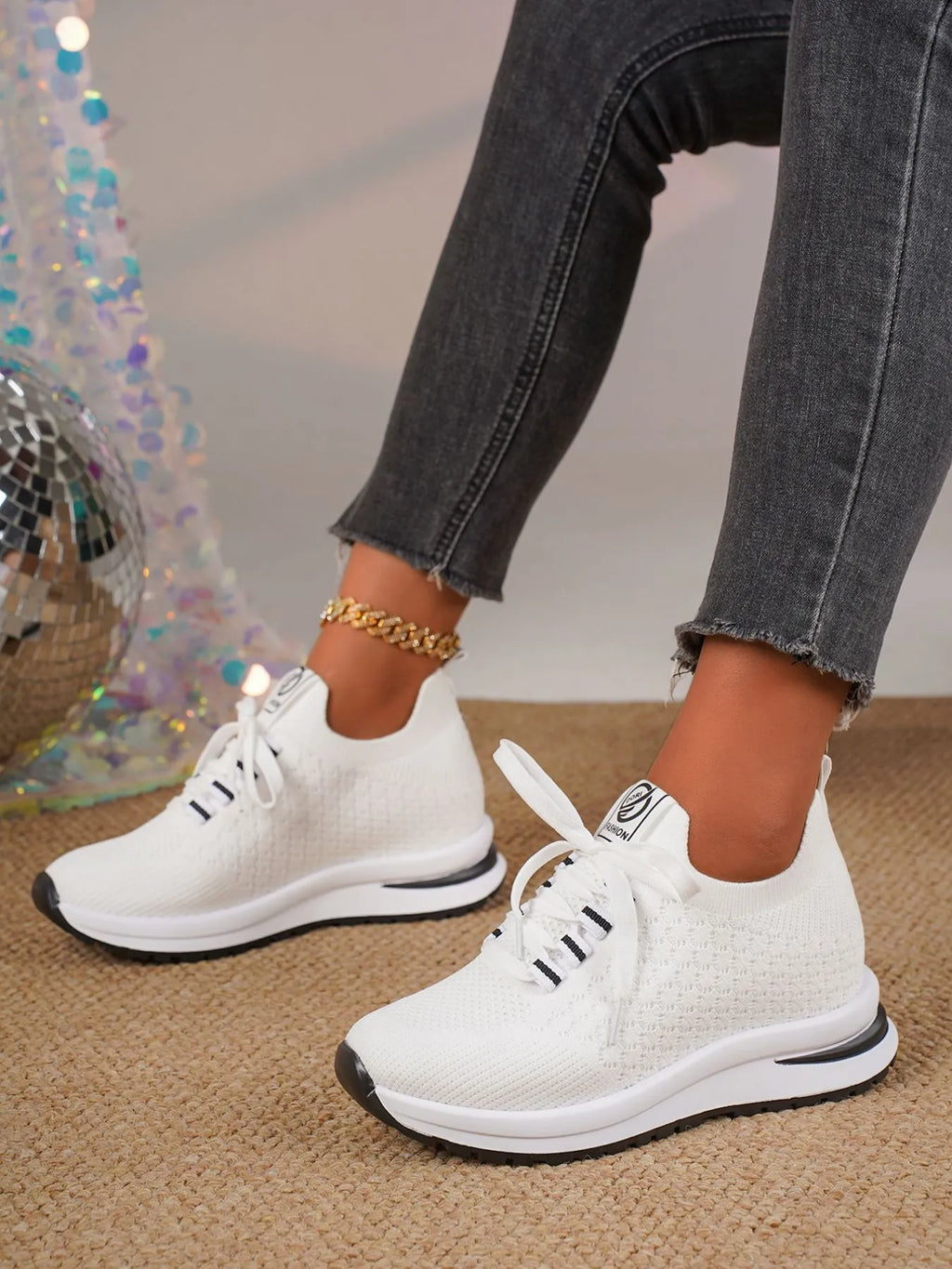 Lace Up Platform Athletic