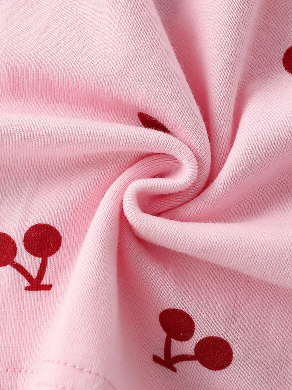 Children's Cherry Print Short Sleeve Dress