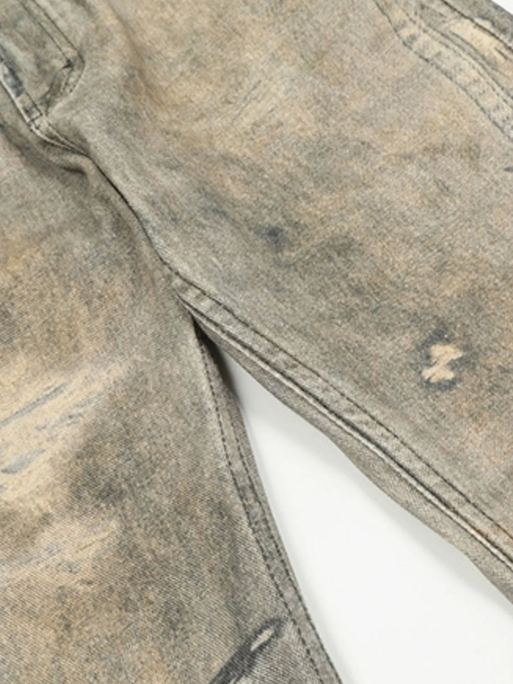 Men's Vintage Washed Wide-Leg Denim Jeans