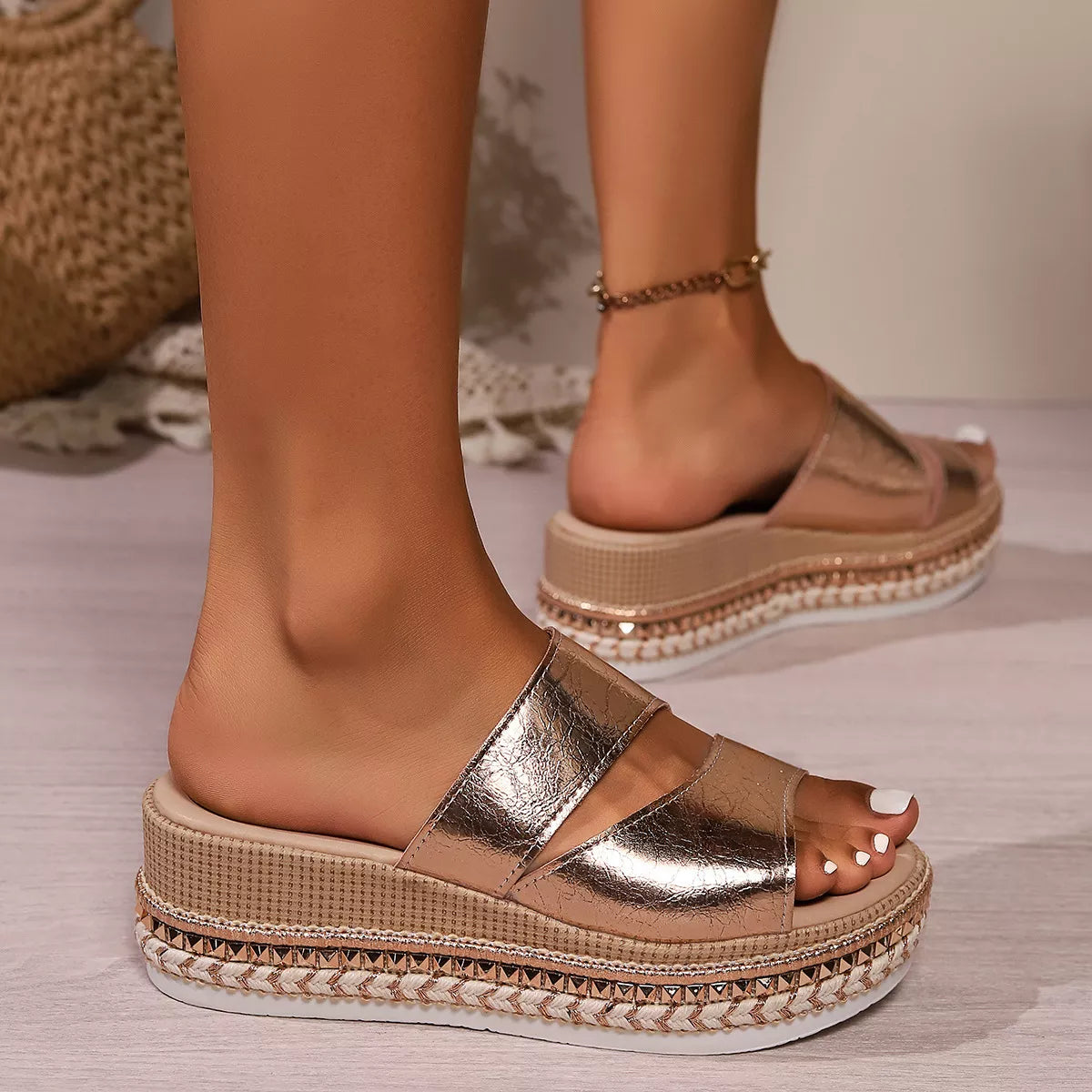 Open Toe Wedge Sandals