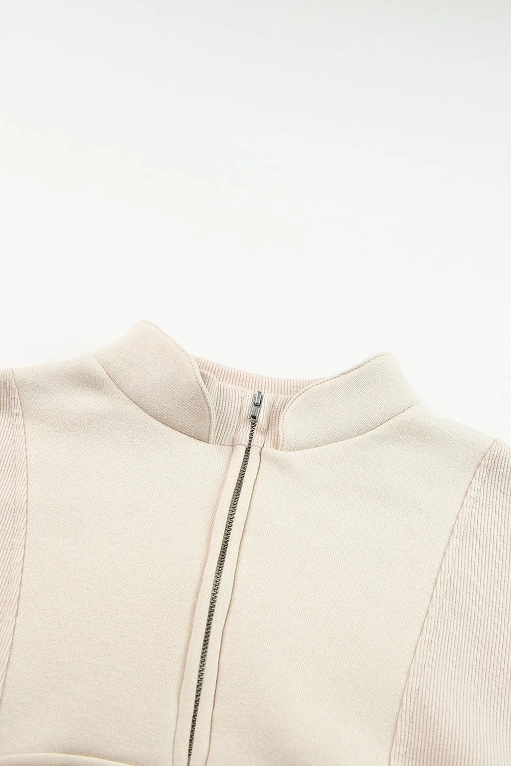 Half Zip Drop Shoulder Long Sleeve Sweatshirt