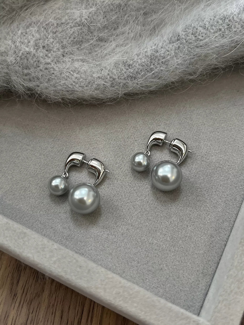 Pearl Alloy Drop Earrings