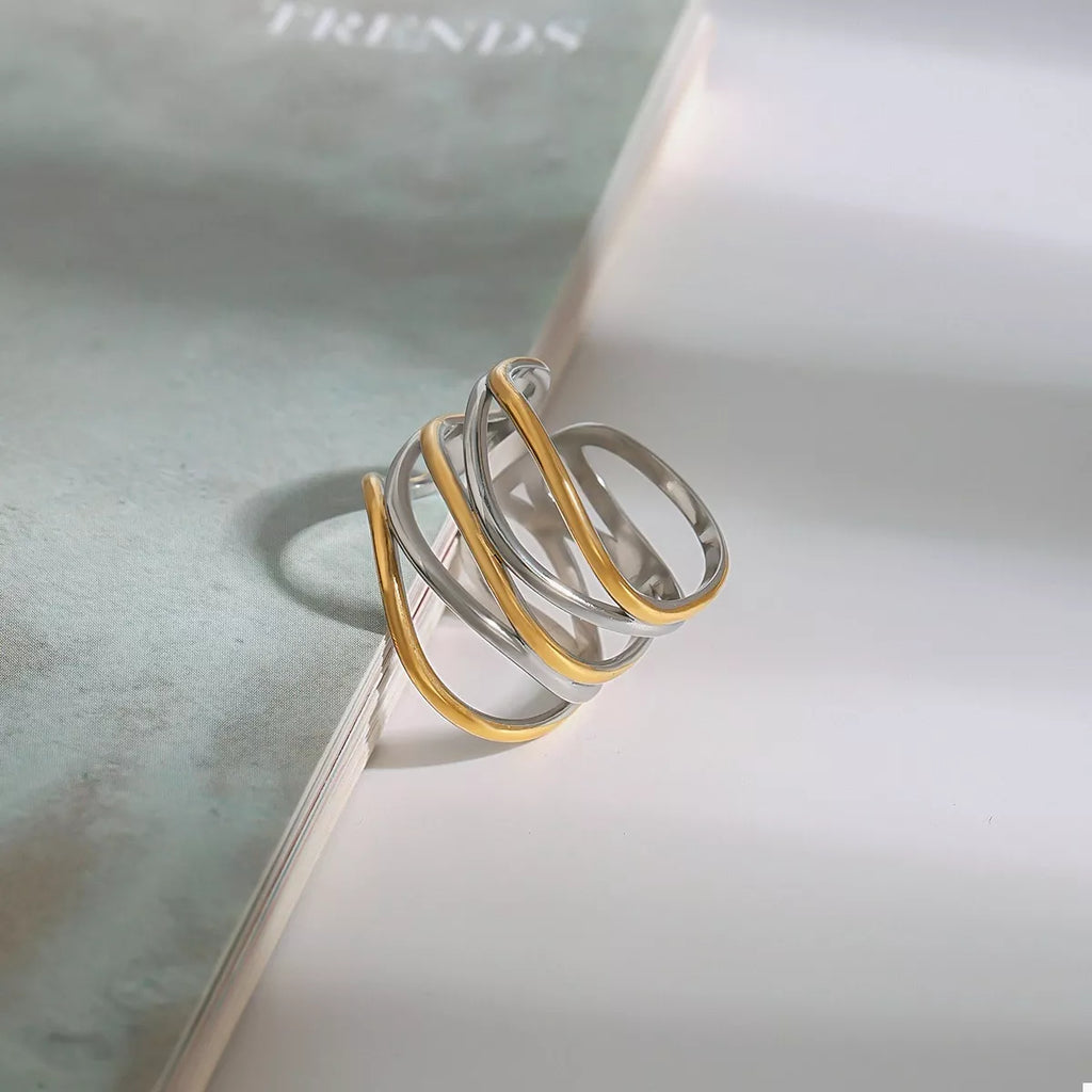 Two-Tone Open Ring