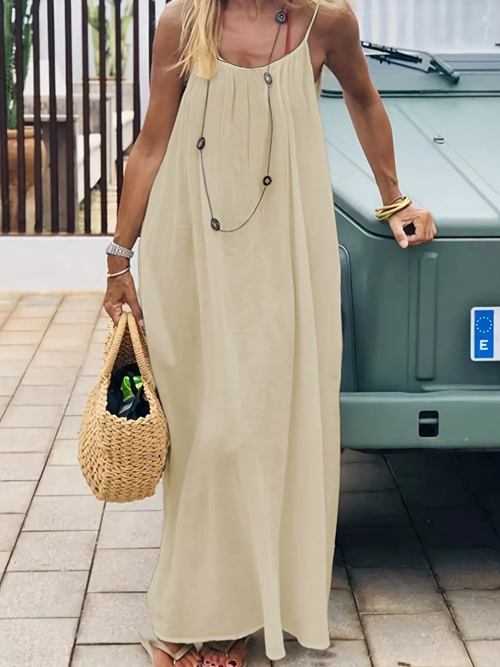 Backless Spaghetti Strap Maxi Dress