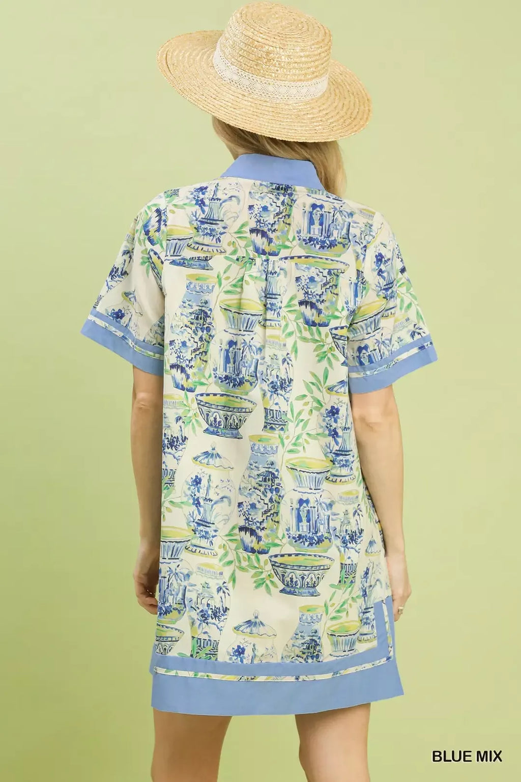 Umgee Mix Abstract Print Mini Dress