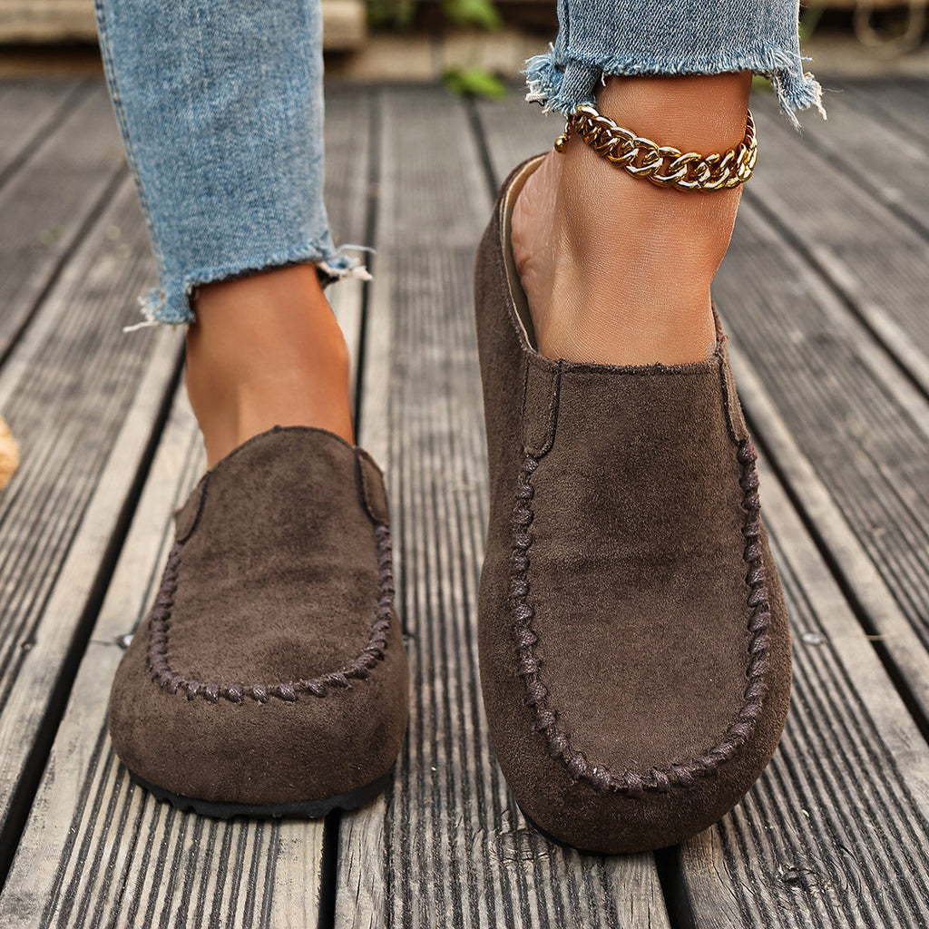 Round Toe Slip-Ons