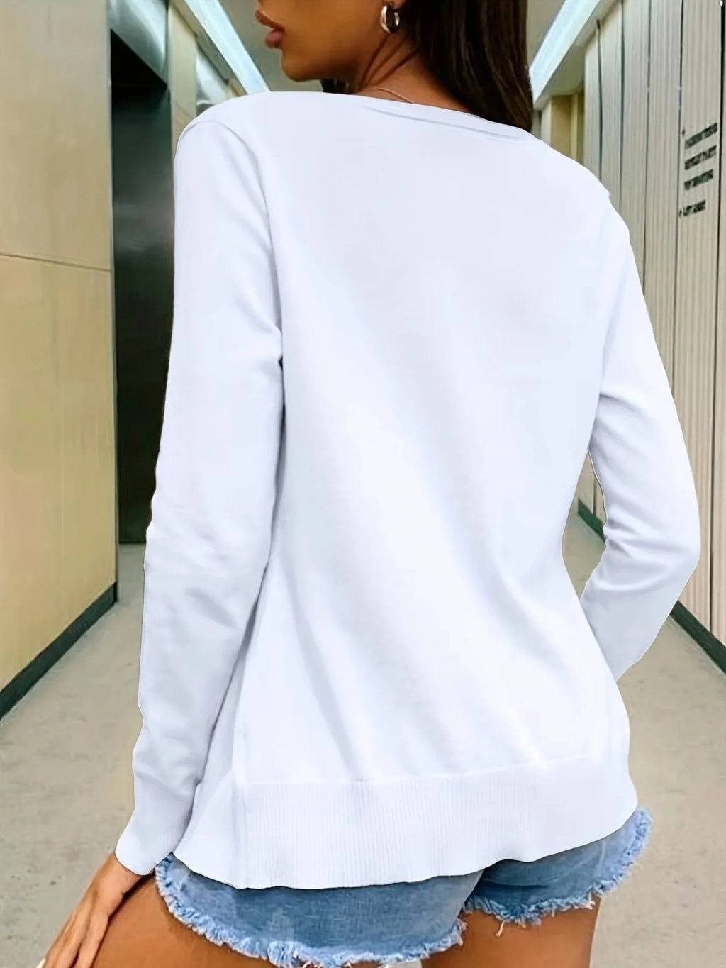 Button-Up Long Sleeve Cardigan