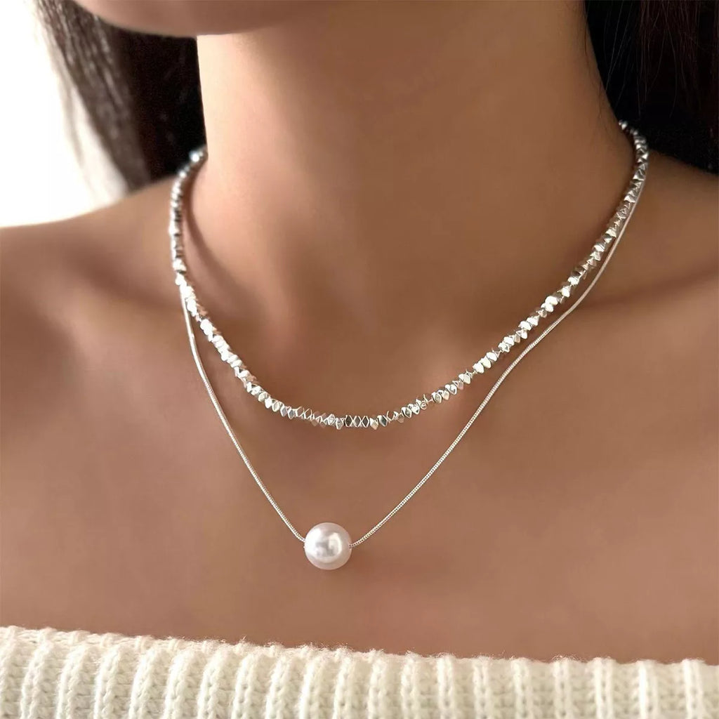 Double Layered Pearl Necklace