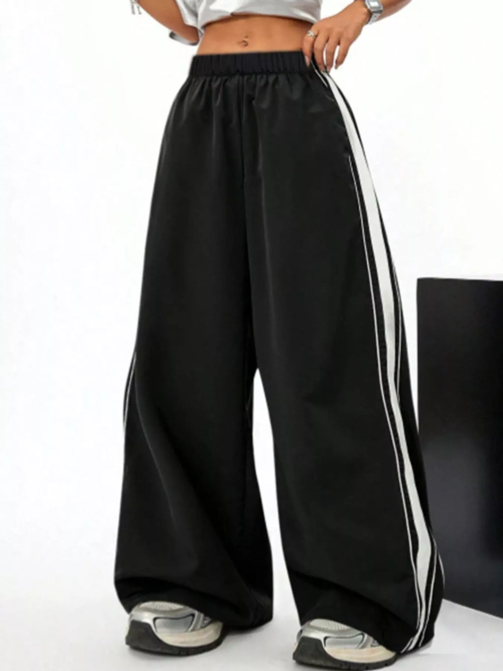 Wide Leg Striped Pants