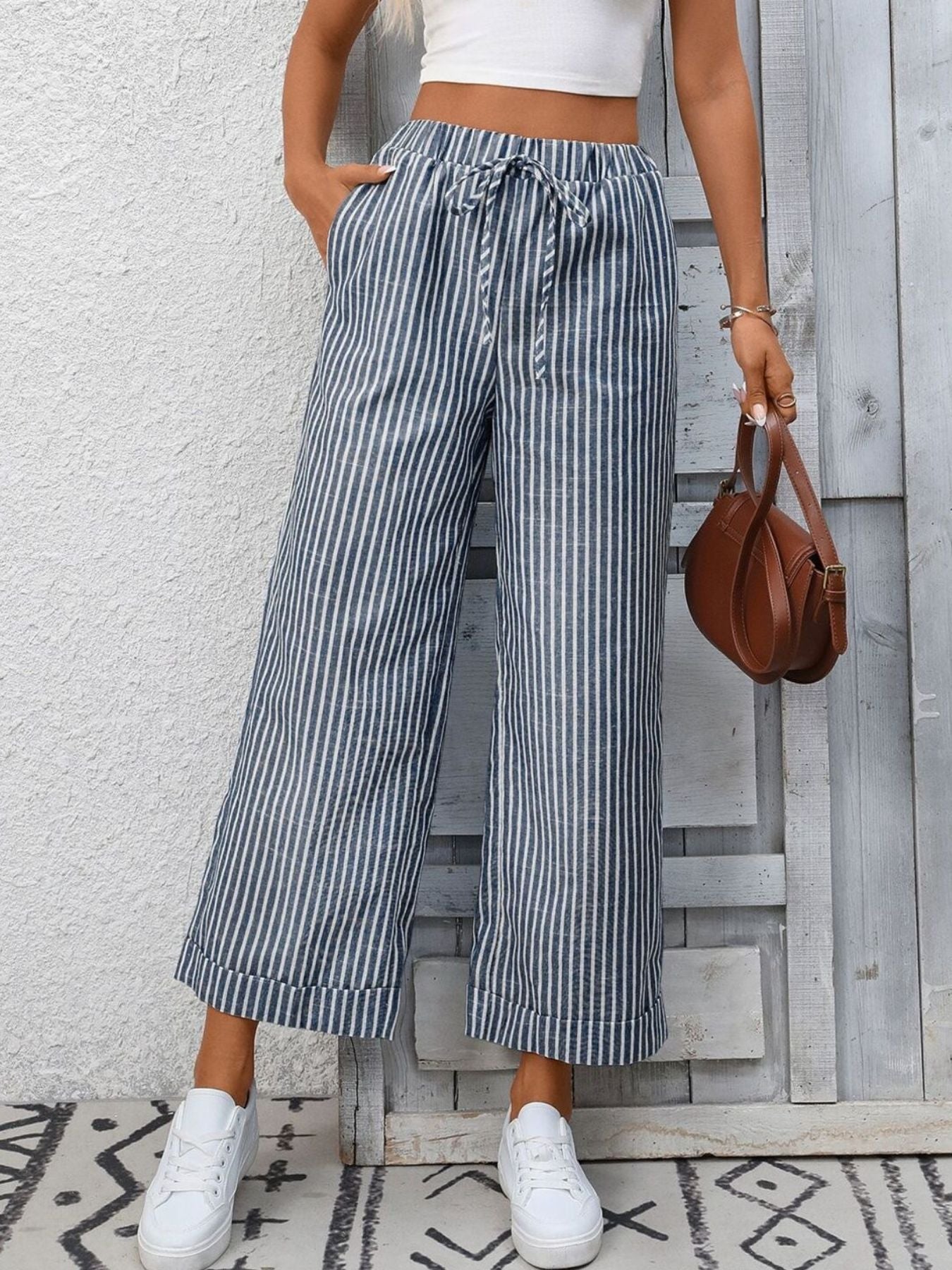 Striped Wide Leg Pants