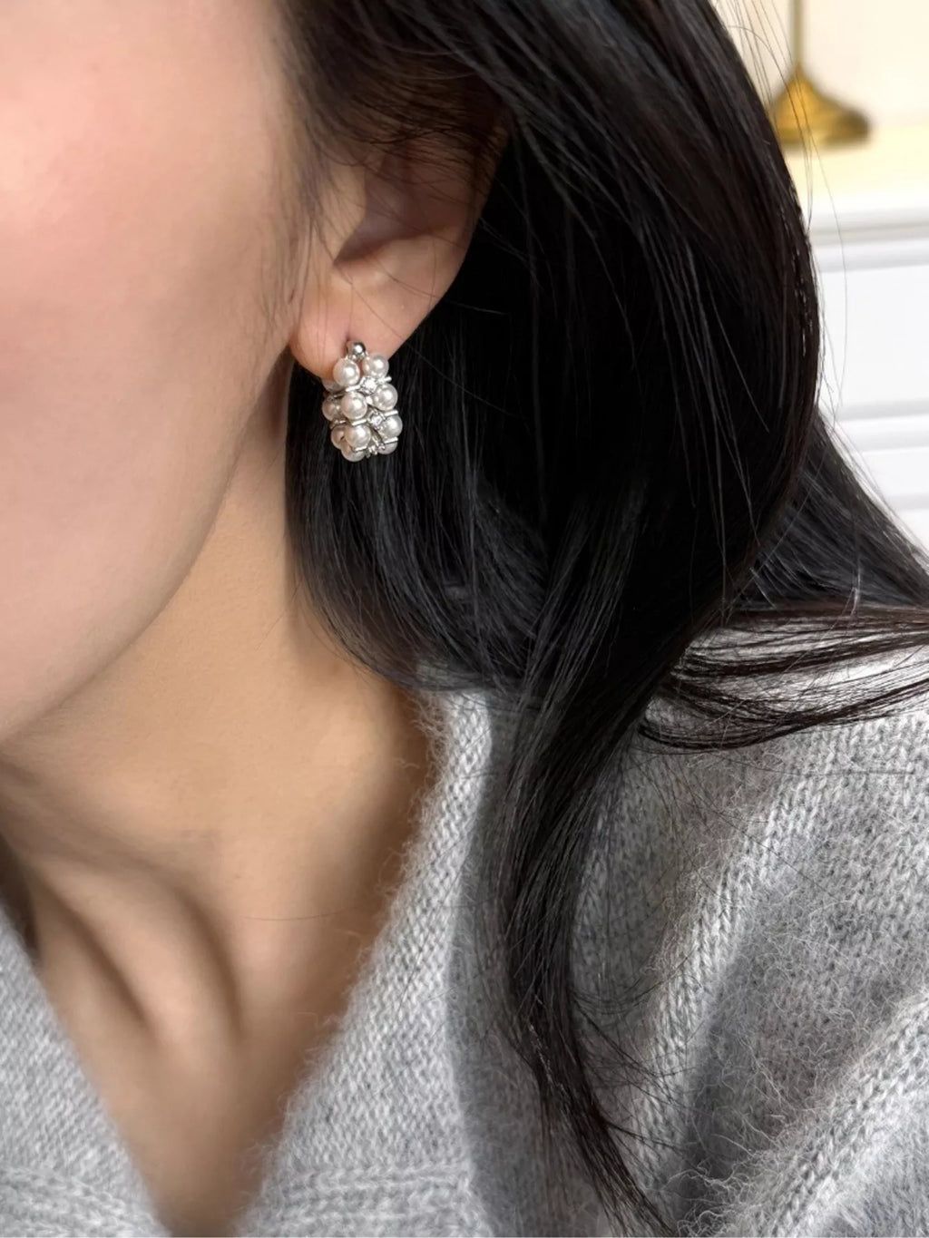 Pearl Hoop Earrings