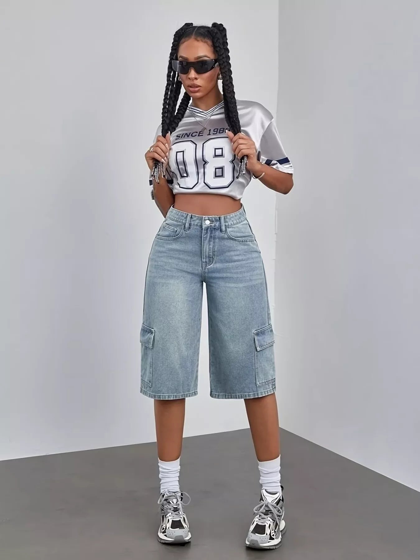 High Waist Denim Shorts