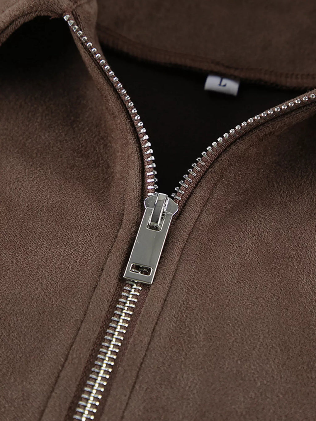 Zip-Up Dropped Shoulder Jacket