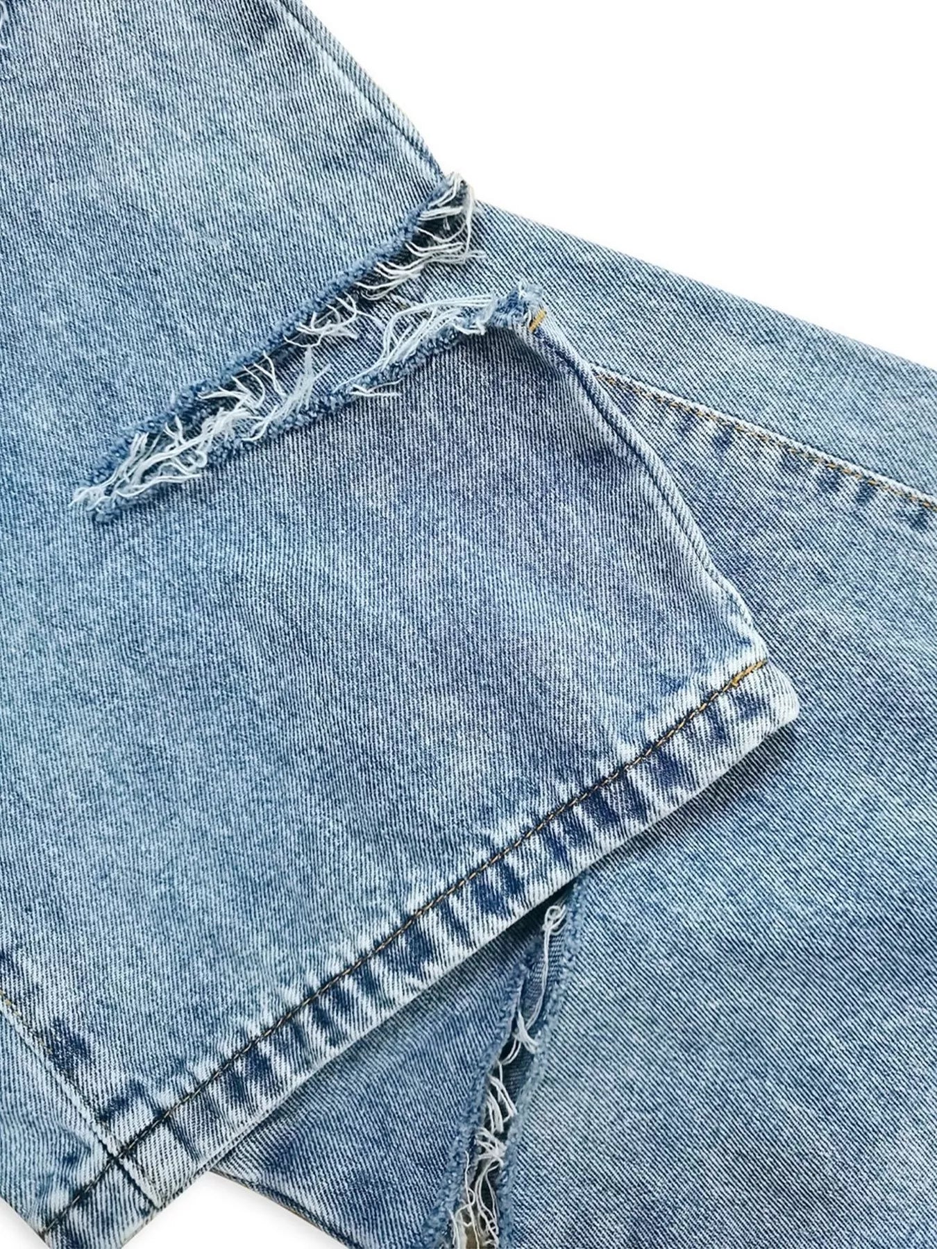 Distressed Wide Leg Jeans