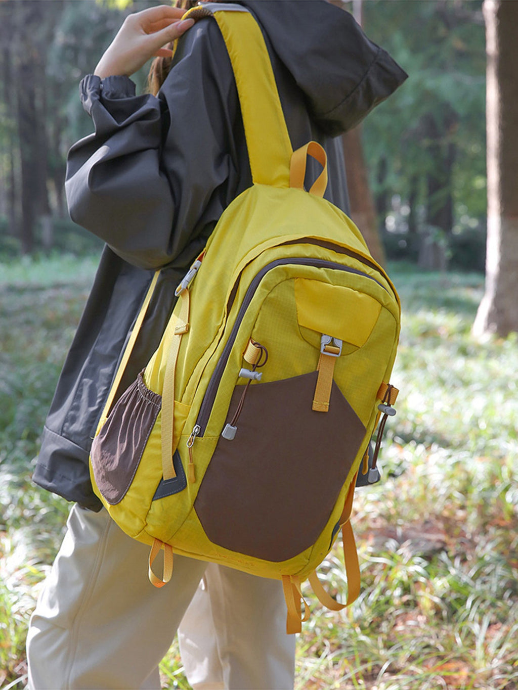 Lightweight Color Block Backpack Bag