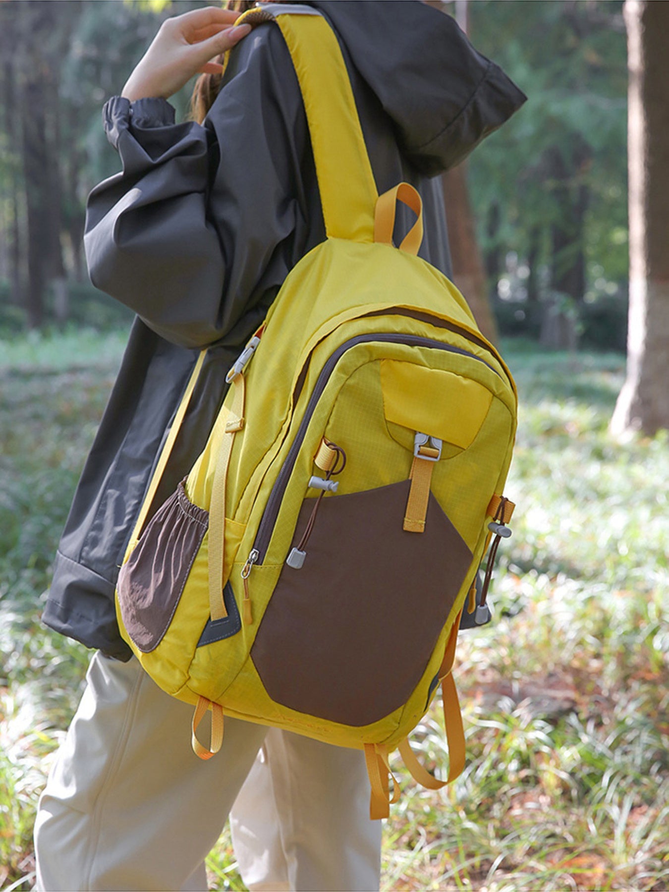 Lightweight Color Block Backpack Bag