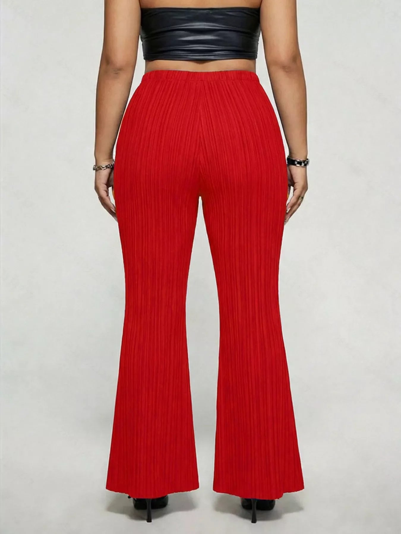 Plus Size High Waist Flare Pants
