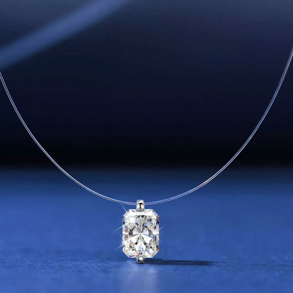 1 Carat Moissanite 925 Sterling Silver Necklace