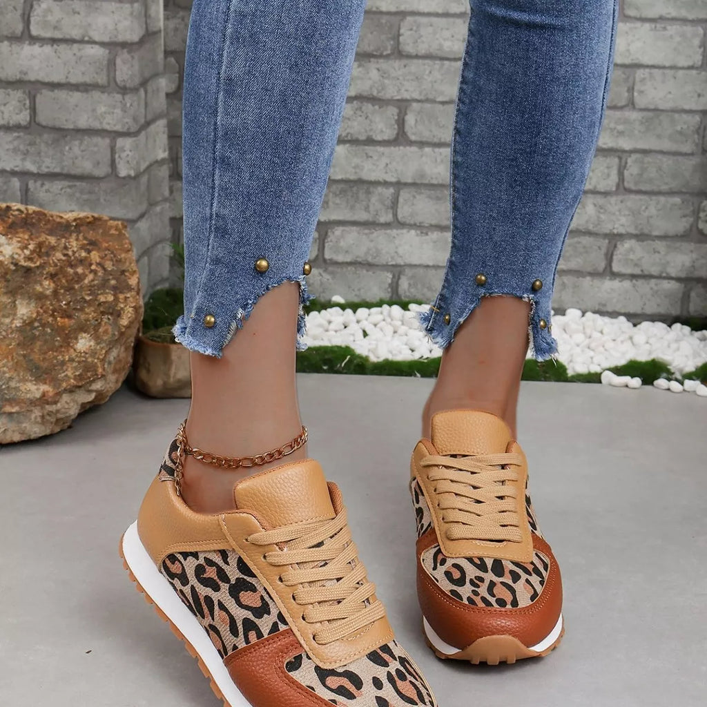 Leopard Print Casual Sneakers