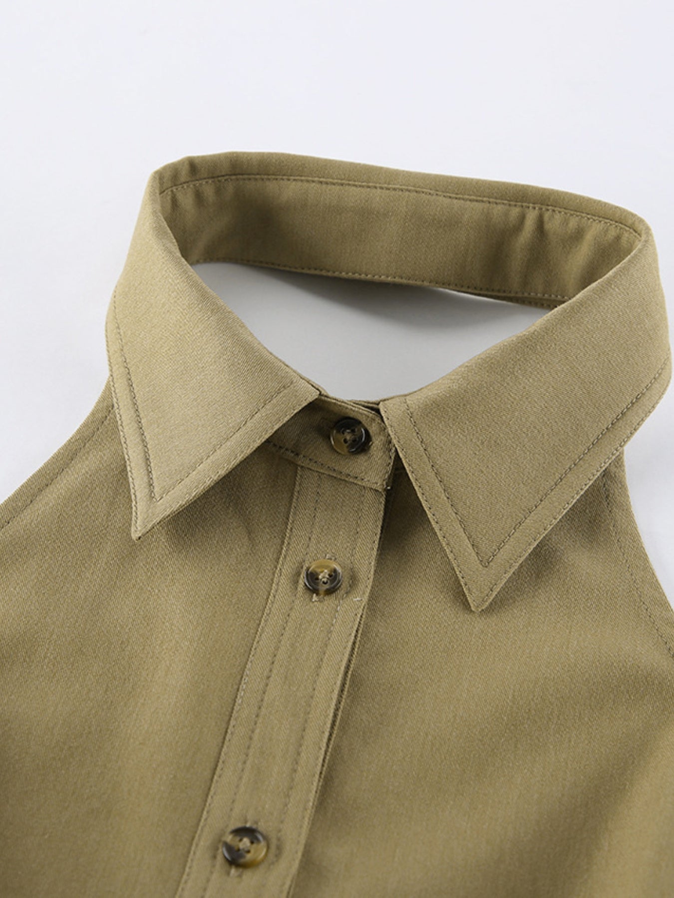 Button-Down Sleeveless Top