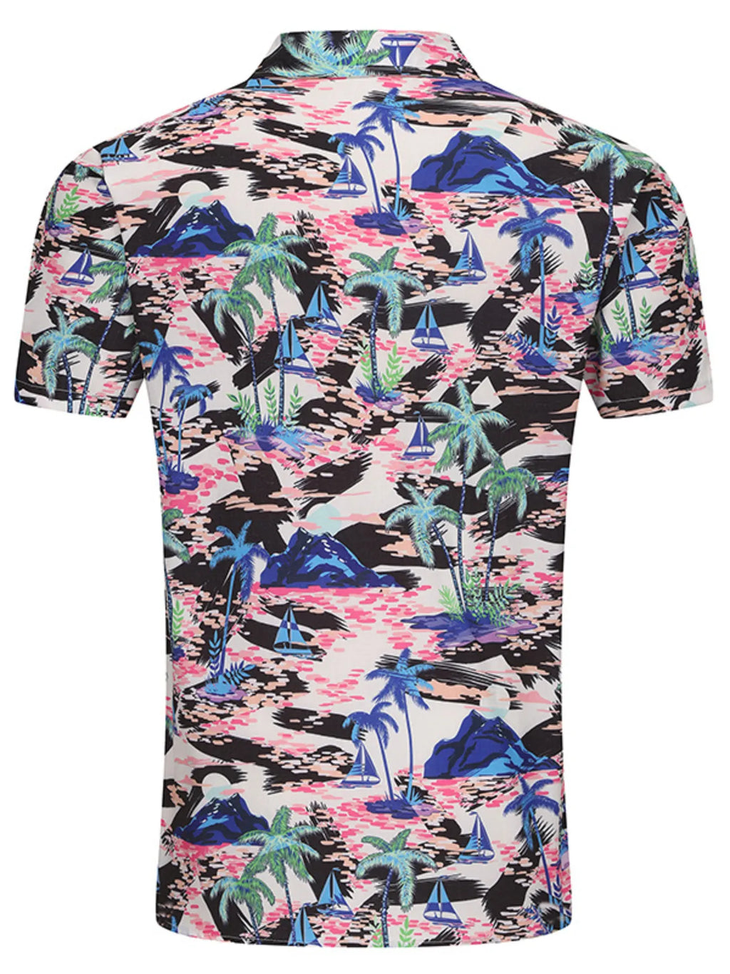 Men's Plus Size Printed Button Up Long Sleeve Shirt