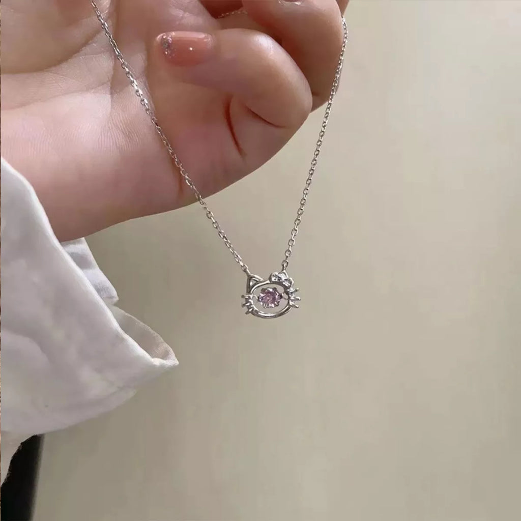 925 Sterling Silver Cat Necklace