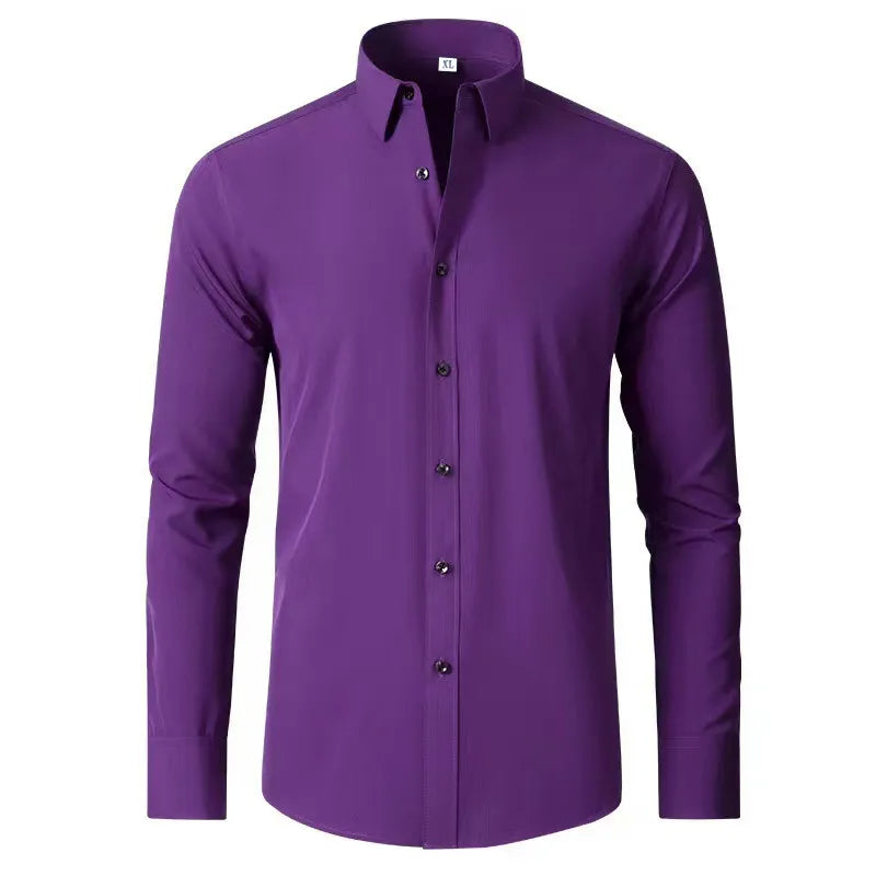 Men's Plus Size Button Up Long Sleeve Shirt