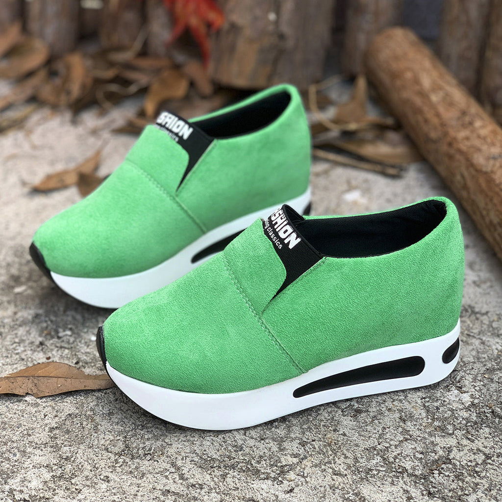 Round Toe Platform Slip-Ons