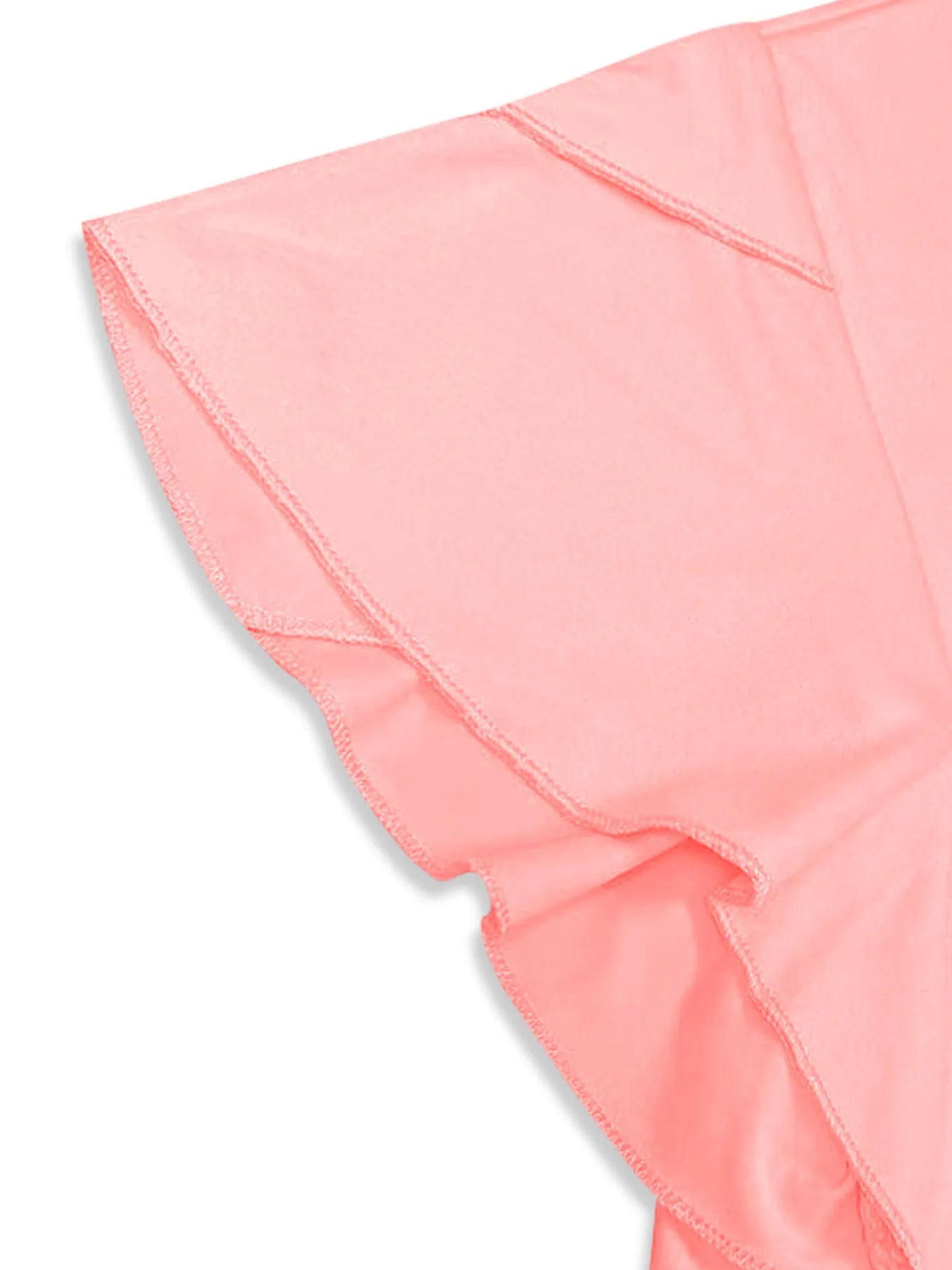 Casual Layered Round Neck Ruffled Sleeve Dress
