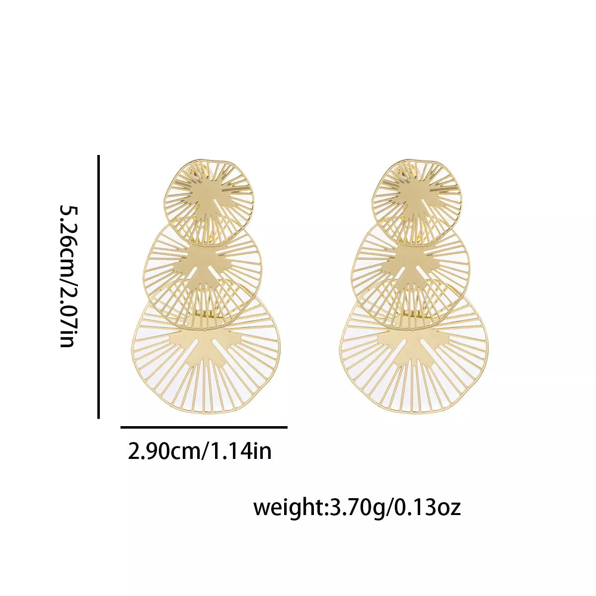 18K Gold-Plated Geometric Drop Earrings
