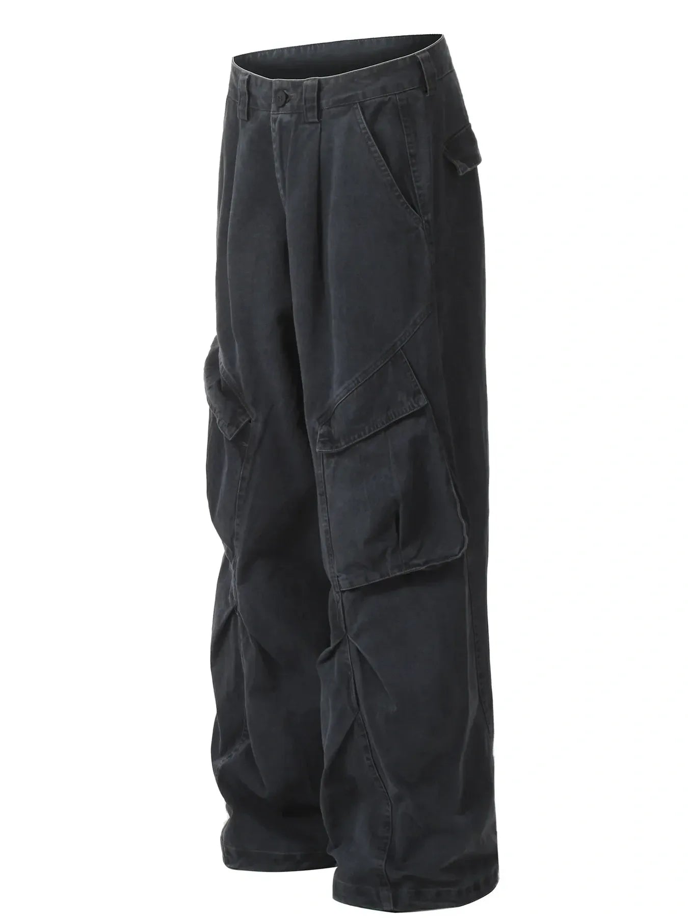 Men's Wide Leg Cargo Pants with Multi Pockets